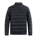 Graphene Self-heating Parka Jackets Men Solid Windproof Cotton Down Jackets Man Stand Collar Parkas Winter Padded Down Coat Male
