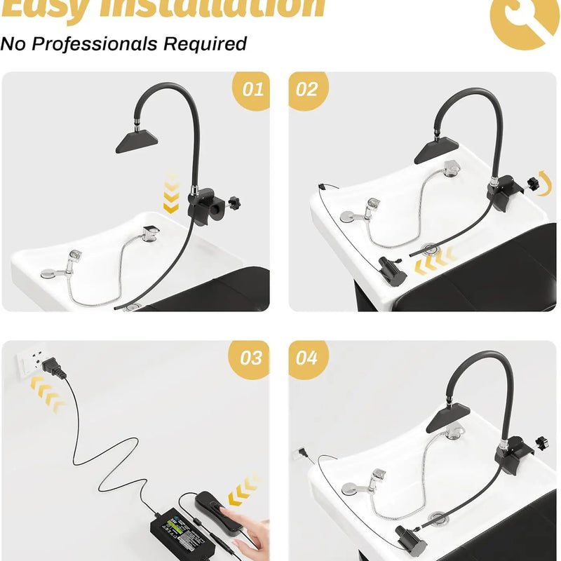 New Hair Spa Head Therapy Equipment,SPA Shower Water Circulation in The Shampoo Bowl, Head Spa Machine for Salon,180° Adjustable