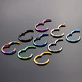 1PC G23 Titanium Septum Clicker Segment Hinged Rings Labret Lip Nose Hoop Earrings Ear Piercer 10-20G TITANIUM PIERC JEWELRI