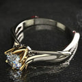 Pure 18K Gold Moissanite Ring for Women with Gemstones Couples Wedding Engagement Jewelry Valentine's Day - Visuel 7 | SAMAG