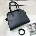 Women Genuine Leather Boston Bag Large Capacity Tote Handbag Soft Cowhide Vintage Shoulder Crossbody Fashion Top Handle Purse 32