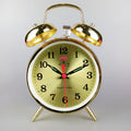 Alarm Clock Mechanical Metal Creative Bedroom Desk Clock Bedside Table Super Sound Watch Retro Nostalgic Table Winding Clock