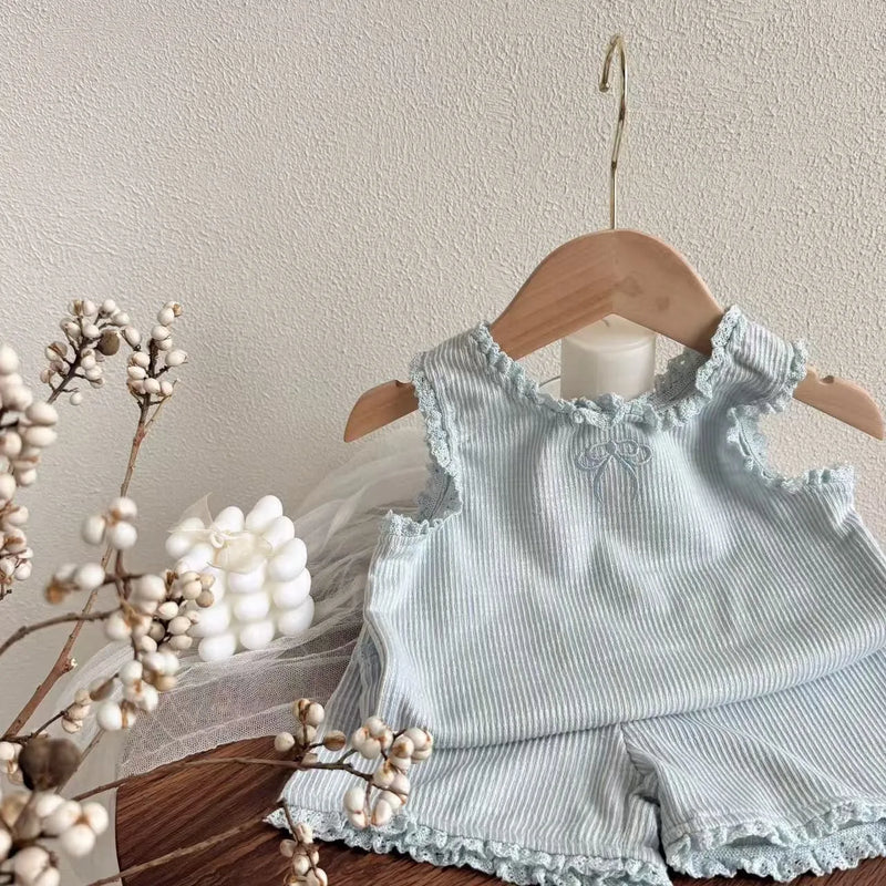 TZ2617 Korean Style Children's Lace Earlette Vest Cute | SAMAG