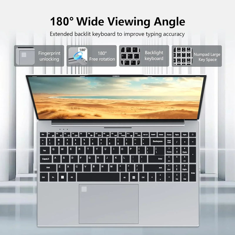 2026 Laptop Windows 11 Intel Core i9 10980HK 15.6 inch Gaming Laptops Portable Computer Backlit keyboard 16GB RAM 1TB SSD Pc