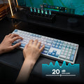 EPOMAKER TH108 100% Full Size Hot-Swap Gasket-Mounted Wired/Bluetooth/2.4Ghz Wireless Mechanical Keyboard with 10000mAh Battery