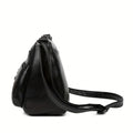 Women Crossbody Fashion Pu Leather Large Capacity Multi-Pocket Mom Bag Black Embossed Outing Party Shoulder Bag