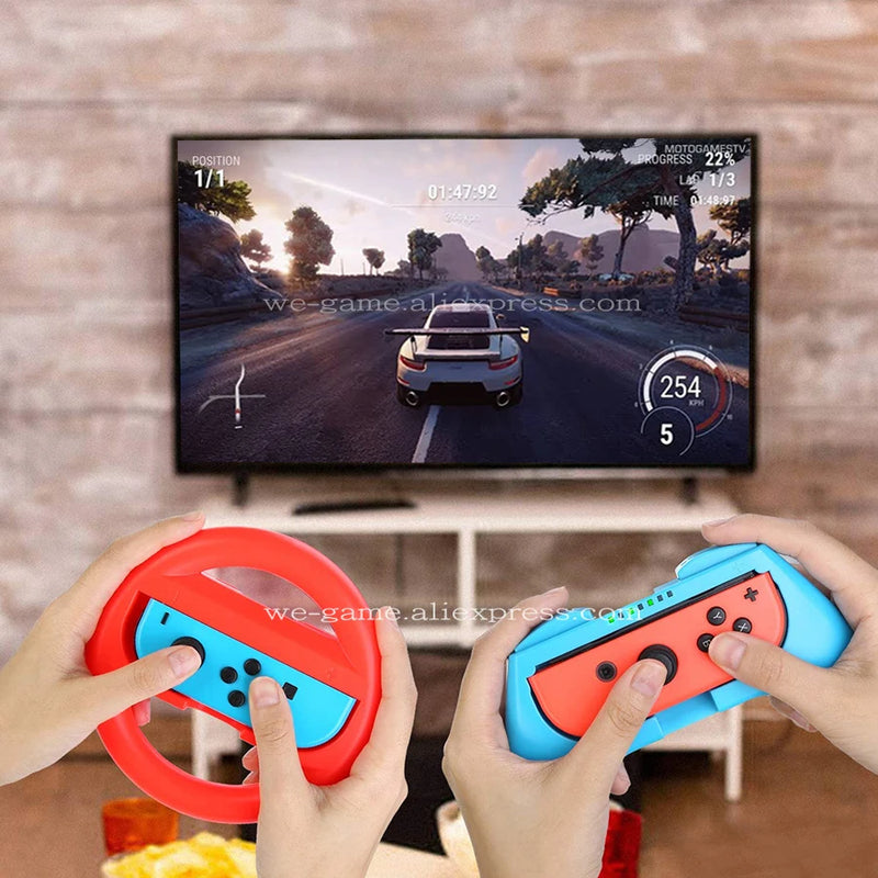 NintendoSwitch Accessories Racing Steering Wheel Nintend Switch Handle Grips Nitendo Joycon Cap for Nintendo Switch OLED Gamepad