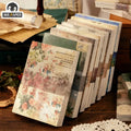 Mr. Paper 100pcs/book Vintage Character Message Card Beautiful Flowers European Style Hand Account Material Memo Pad