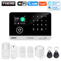 FUERS Tuya Smart  WIFI GSM G03 DIY Alarm System Smart Home Security Alarm System Ant-theft 433Mhz Burgla With Door Motion Sensor