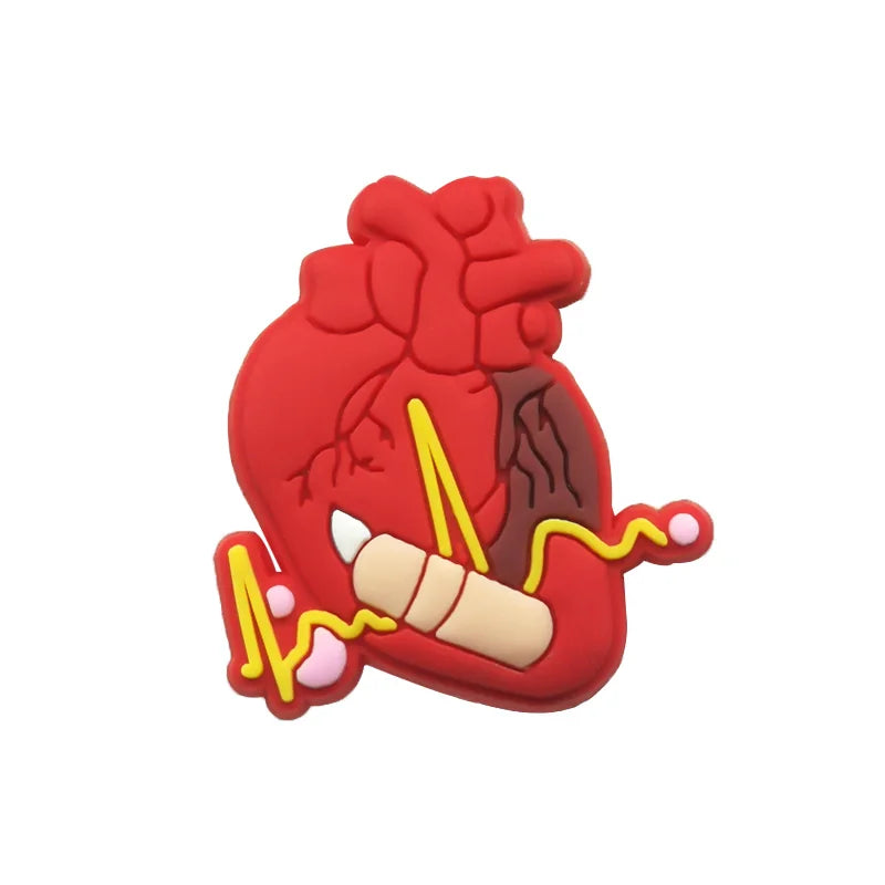1pcs Shoe Charms Medical Uterus Teeth Shoe Charms for Pins Shoe Decoration Syringes Stethoscope Thermometer Doctors Nurses Gift