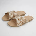 SHAJI Summer Women's Linen Slippers Home; Women's lightweight Indoor Non-Slip Shoes; Thick Sole Beach Slides; Bohemian Style