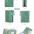 CONTACT'S Fashion Genuine Leather Women Wallet Bifold Card Holder Coin Purse Small Women's Purse Money Clip Men Pocket Wallets