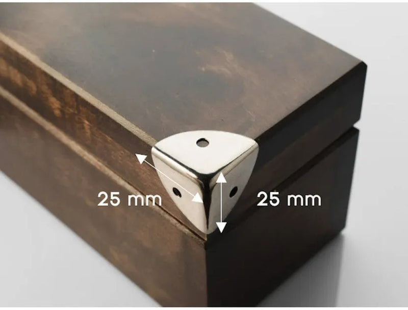 12pcs Round corner triple cornered metal corner protection edge hardware wooden box right-angle corner protection edge
