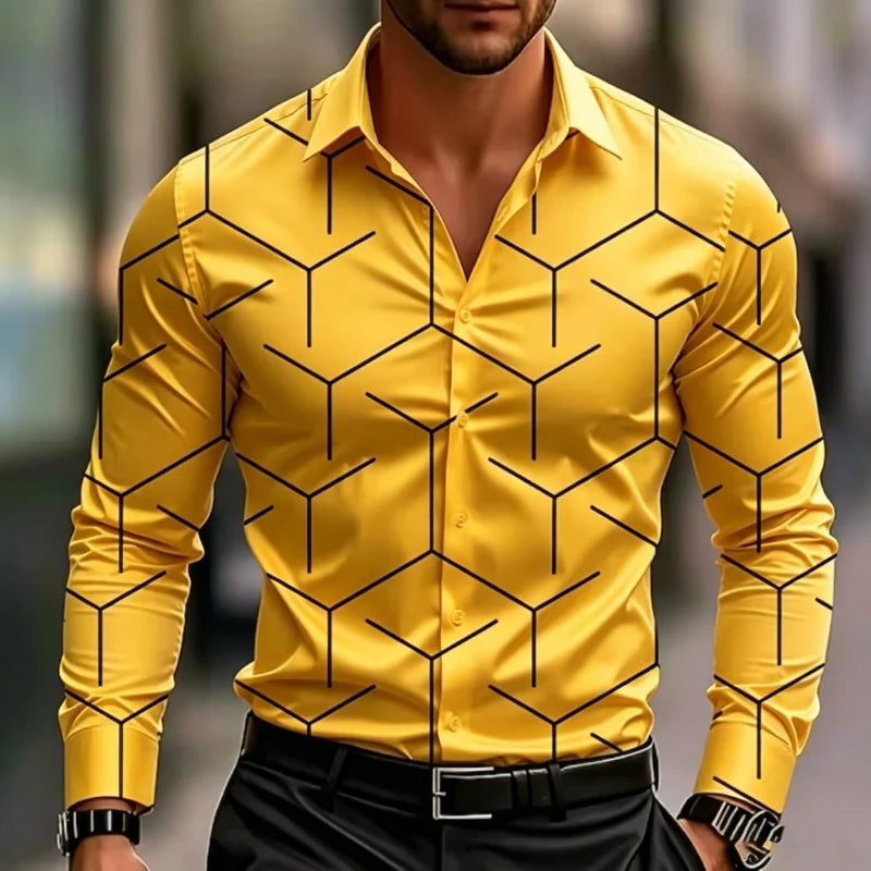 European American Trendy Men Geometric Branch Line | SAMAG