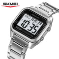 SKMEI 2478 Luxury Business Men's Digital Watch Waterproof Countdown Alarm Clock Stainless Steel Fashion Electronic Clock Reloj
