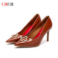 CHCH Women's High Heels 2025 New High Quality Pointed Shoes Business Commuter Women's Shoes Banquet Party Shoes 9cm