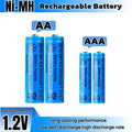 AA AAA 2000mAh 1.2V 1-60 Pcs Battery Rechargeable 2A 3A Ni-MH Batteries with Quick Charger for Toys Mouse Keyboard Flashlights