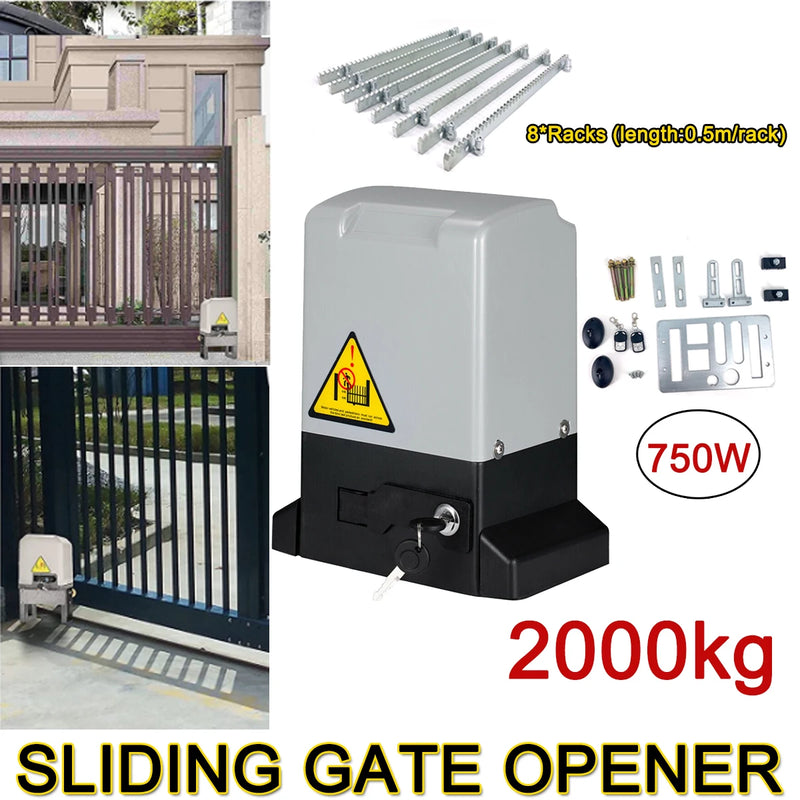 550W/370W/750W Electric Sliding Gate Opener AC Motor Gate Automatic Door Operators Heavy Duty Garage Door Opener Kit 2000KG