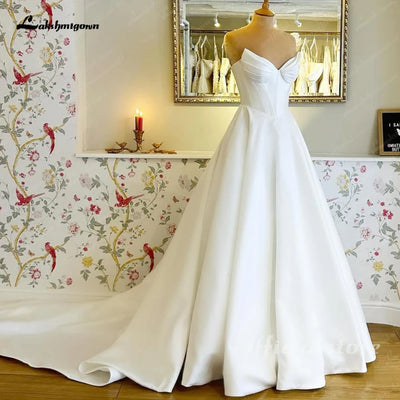 Lakshmigown Classic A Line Soft Satin Wedding Dresses | SAMAG