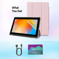 BAKEN 10-inch Tablet (Android 13, Quad-core, 2GB+32GB, supports 1TB expansion, WiFi 6, dual cameras); includes protective case