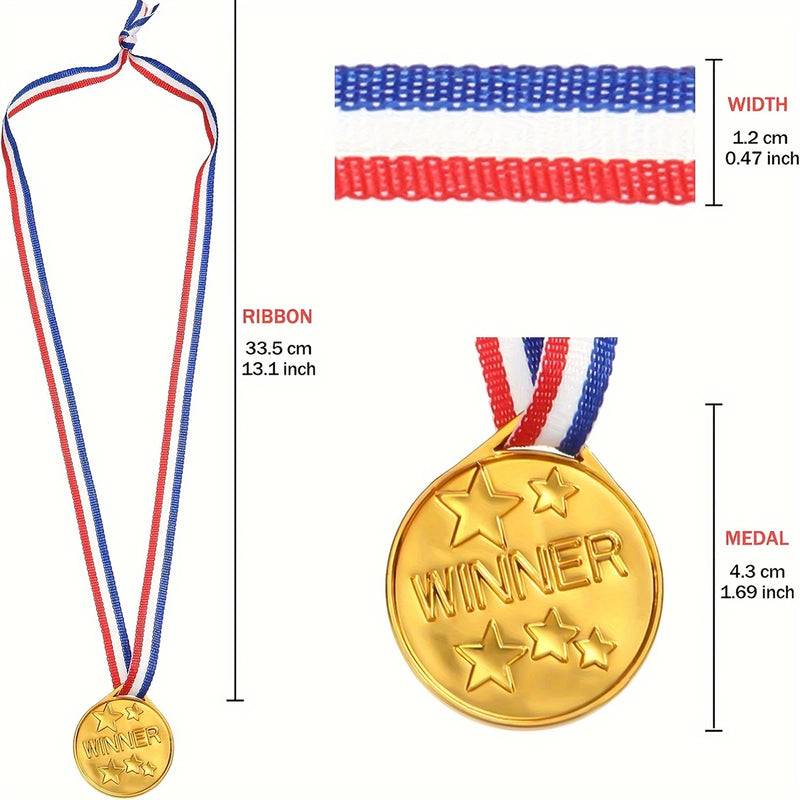 Plastic Gold Winner Award Golden Medals Kids Birthday | SAMAG
