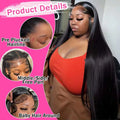 40 42 Inch Straight Human Hair Wigs 13x4 13x6 HD Lace Frontal Wigs For Women Glueless Bone Straight Lace Front Human Hair Wigs