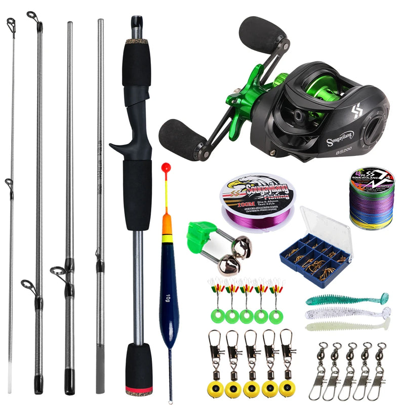 Sougayilang Baitcasting Fishing Rod and Reel Full Kit | SAMAG