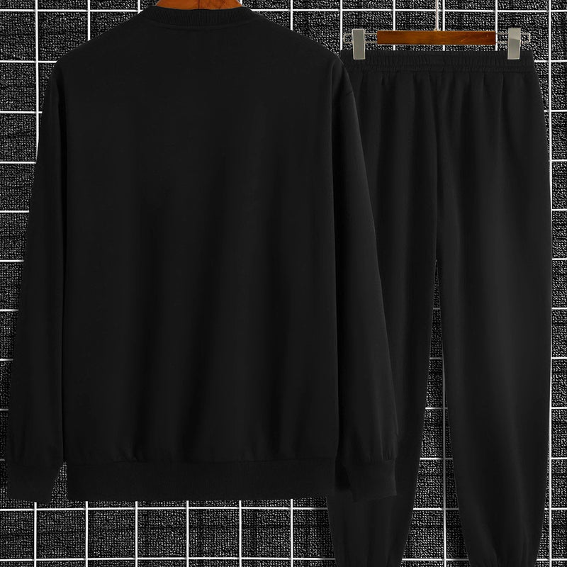 Autumn Trendy New Sweatshirt Sweatpants Set Men's Daily Loose Casual Fit Printed Hundred Long Sleeve 2 - View 3 | SAMAG