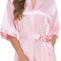 Women's Pure Short Silky Robes Bridesmaid Bride Party | SAMAG
