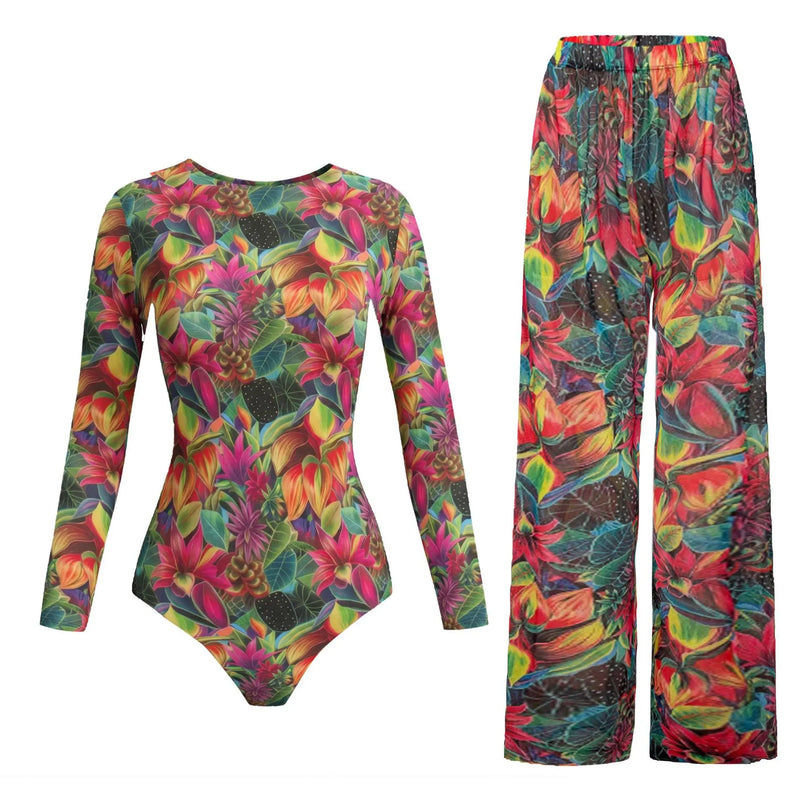 Women's Long Sleeve Swimwear Sunscreen One Piece Swimsuit | SAMAG