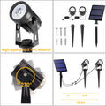 Solar Powered Spotlight IP65 Solar LED Light Outdoor Landscape Yard Garden Tree Separately Lamp Aluminum Anti Rust Solar Lamp