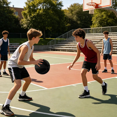 No Noise Basketball 24cm Elastic Sports Ball With Hoop | SAMAG