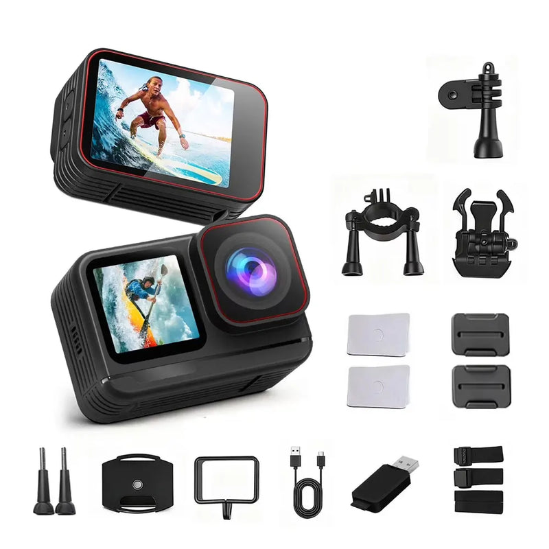 ANSVICAM 5K Bare-body Waterproof Action Camera 4K60fps Touch Dual Screen 6-Axis Anti Shake 170° Wide-angle WiFi Sports Cameras