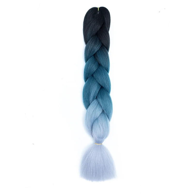 24 Inches DIY Jumbo Braiding Hair Synthetic Hair Extensions Afro Ombre Crochet Braid Hair Wholesale For Women