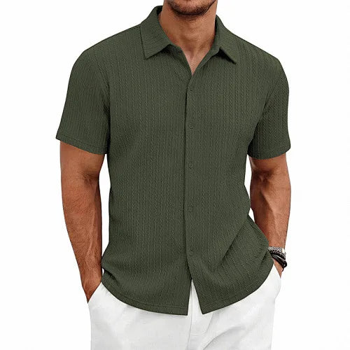 European and American Men's Casual Jacquard Shirt Summer | SAMAG
