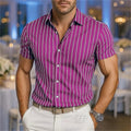 Men's Fashion Striped Shirts, Casual Breathable Lapel | SAMAG