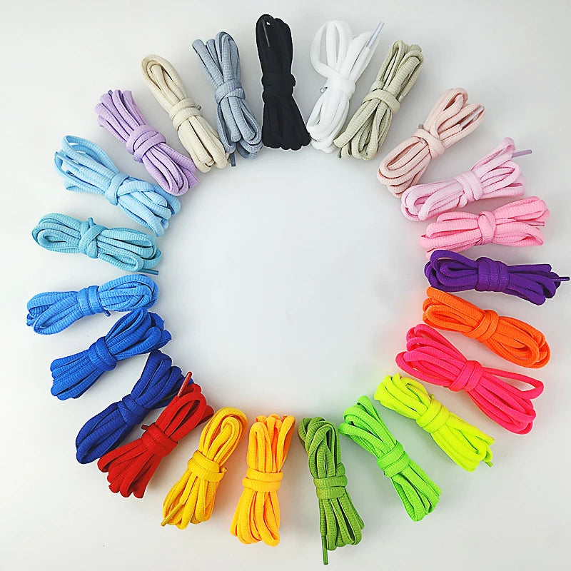20 Colors of High-Quality Semi-Circular Shoelaces for Sneakers and Basketball Shoes 1Pair