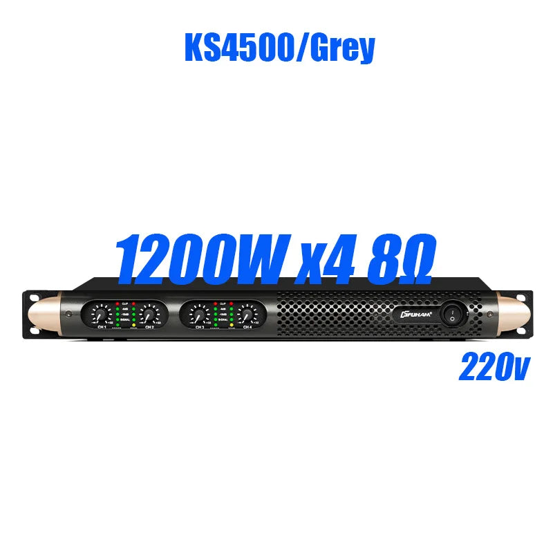 FUHAM KS2500 Power Amplifier 2/4 Channel  8 Ohm 1200W Audio Amplifier Digital Amplifier Audio DJ Stage Performance