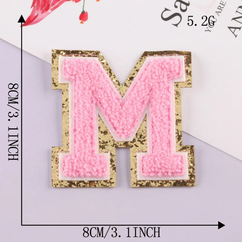 On Clothing Towel English Alphabet Decoration DIY Applique Accessories Patches Clothing Badges Clothes Embroidery Appliques