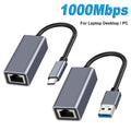 USB Type C Ethernet Adapter 1000/100 Mbps RJ45 Network Card for Mac PC Windows XP 7 8 10 Android - USB LAN Internet Cable