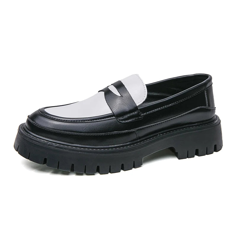 STRONGSHEN Men Handmade Leather Shoes Platform Loafers Fashion Luxury Slip on Mocassin Business Shoes Homme Zapatos De Hombre