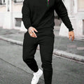 2026Design New Printed Sweatshirt Men Two Pieces Long Pants Set Spring and Autumn Winter Warm Suit Jogger Sports | SAMAG