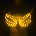 LED Glowing Bra Top Christmas Party Club Wear Rave Dance Costume Electronic Light Up Festival Outfit Tech Futuristic Bar Show