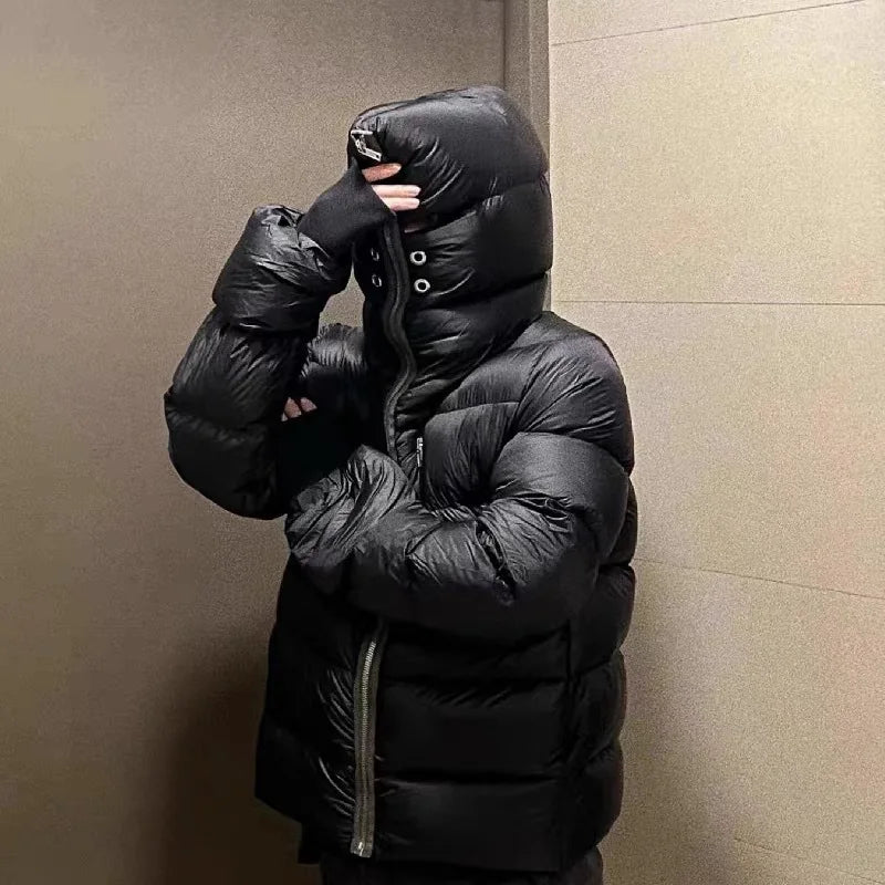 Men's Winter Warm Puffy Jacket Full Zipper High Street Duck Down Parkas Padded Thick Thermal Overcoat Designer Puffer Outerwear
