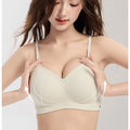 Women's Seamless Push-Up Bra Soft Support Brushed Anti-Sagging Palm Cup Comfortable Underwear for Small Breasts