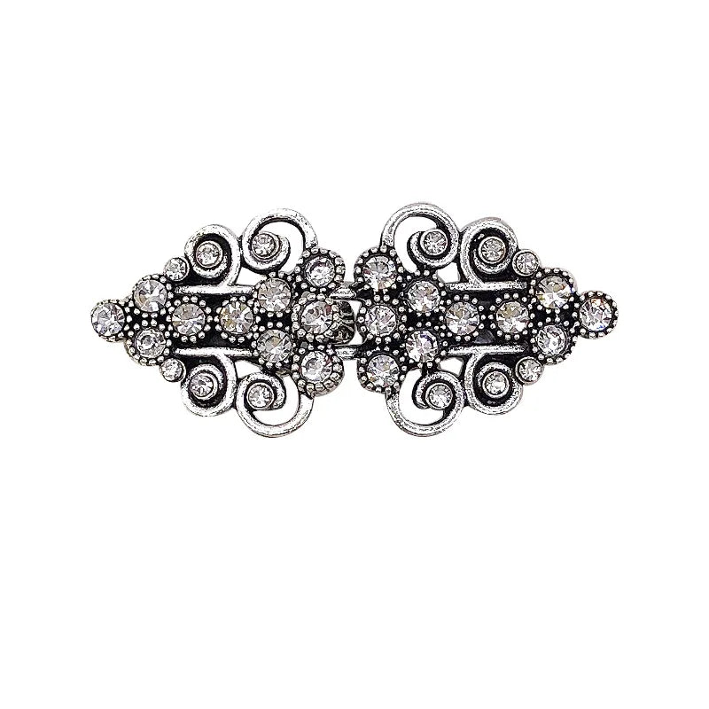 1 Pair Vintage Sweater Swirl Clip Cape Cloak Clips for Dress Retro Cardigan Clip Shawl Clasp Shirt Button Clip for Girl Women
