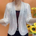 Spring Summer New Ice Silk Knit Cardigan Women - View 4 | SAMAG