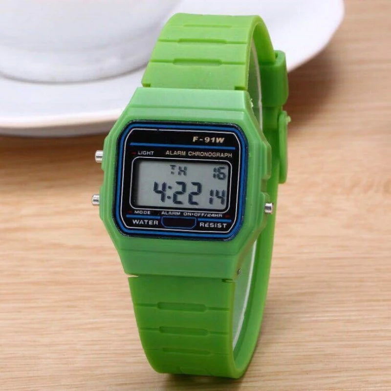 Fashion Luxury Brand Ladies Watch Harajuku Silicone Sports WR F-91W LED Electronic Multifunction Digital Watches For Women Gift