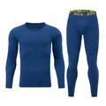 2 Pieces Of Spring New Men's Solid Color Base Suit Comfortable Round Neck Long Sleeved Top T-shirt Color Elastic Waist Pants