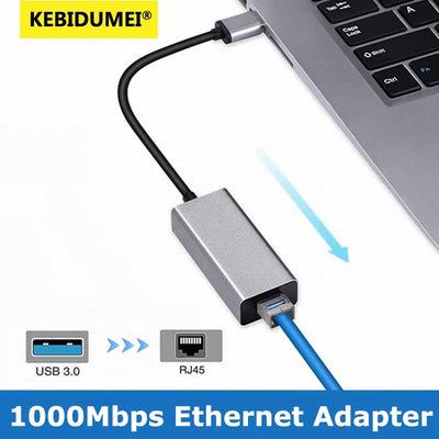 100/1000Mbps Ethernet Adapter USB 3.0 Type C RJ45 Wired Network Card For PC Laptop Desktop Gigabit Lan Internet Cable | SAMAG